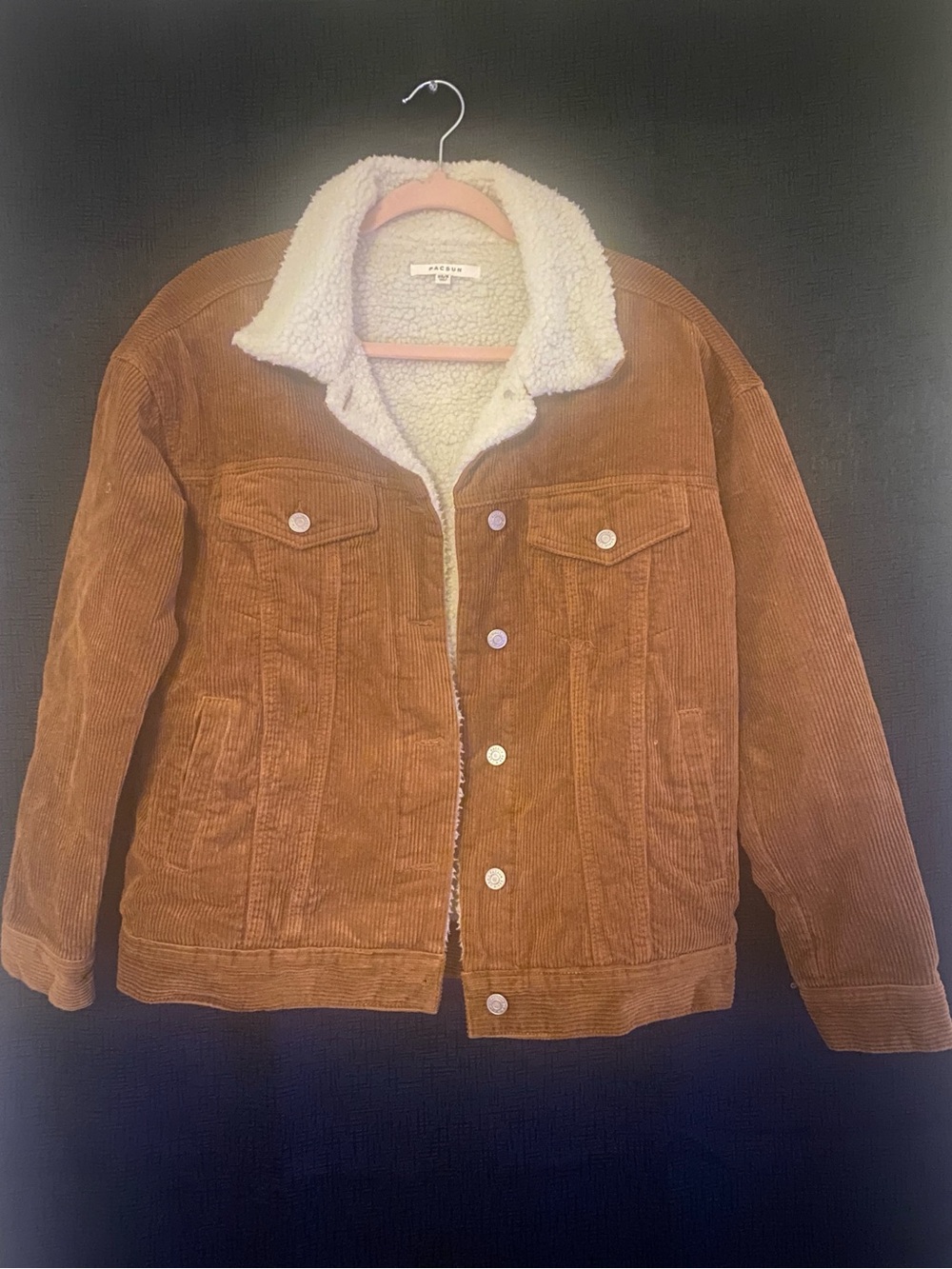 PacSun - Brown Corduroy Sherpa-Lined Jacket size XS